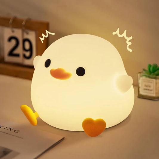 Cute Night Light Lamp, LED Squishy Novelty Animal Night Lamp, 3 Level Dimmable Nursery Nightlight for Breastfeeding Baby Kids Decor, Cool Gifts Kids