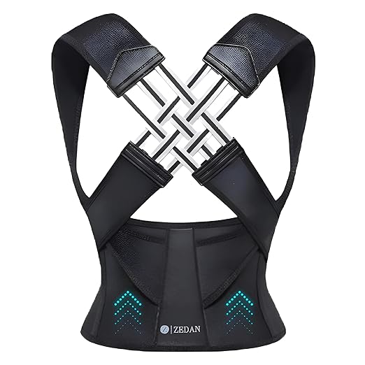 Posture Corrector For Men & Women | Webbing Design Back Straight Belt | Back Shoulder Spine Belt | Backbone Straight Belt For Back Pain | Back Straightener Support