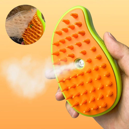 Cat Steam Brush, Dog Steam Brush, Steam Brush for Cats and Dogs, 3 In 1 Steamy Pet Brush, Steaming Pet Hair Brush, Cat and Dog Comb with Steam, Pet Grooming Brush for Cats (Random Color)